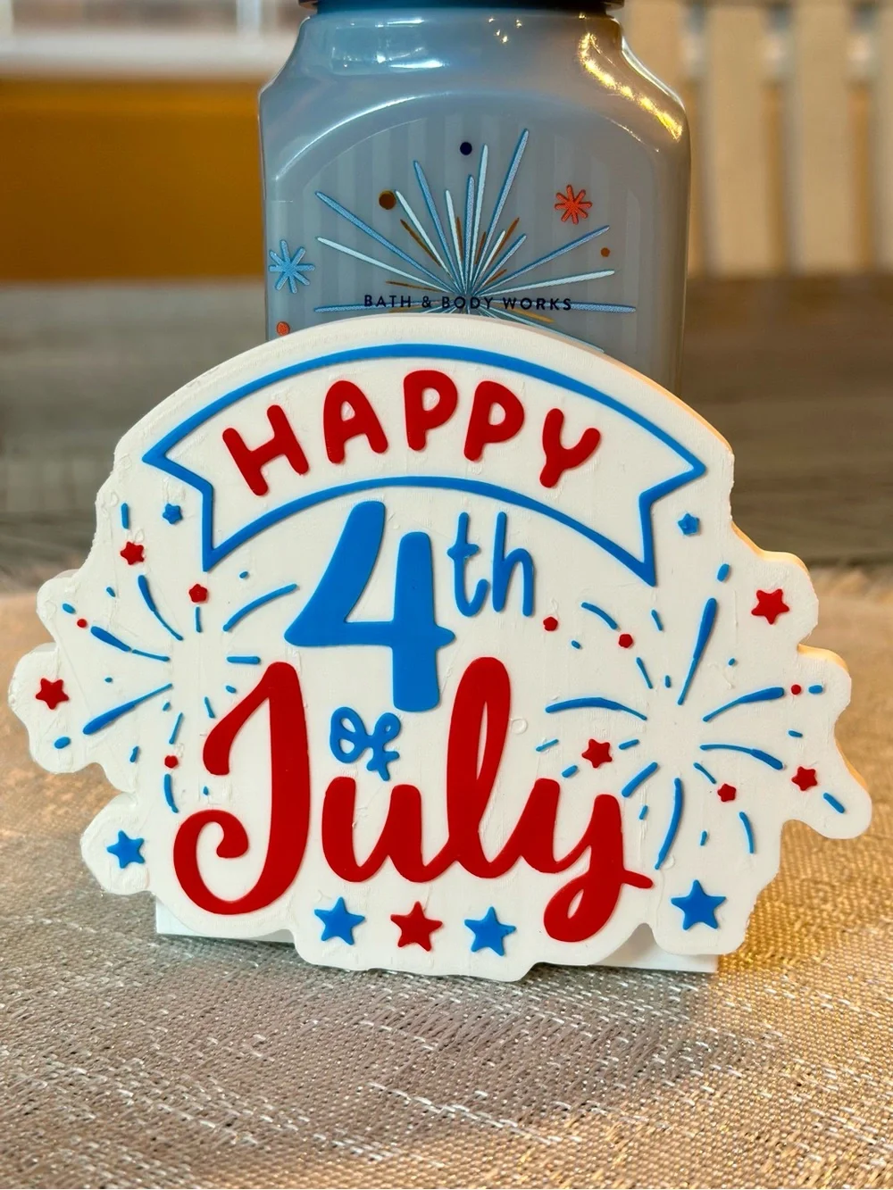 Patriotic 4th of July Foaming Hand Soap Holder for Bath & Body Works